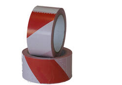 Waarschuwingstape IEZZY 50mmx66m rood/wit