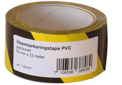 Vloermarkeringstape IEZZY 50mmx33m zwart/geel
