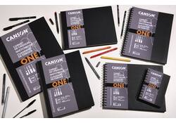 Tekenboek Canson One 14x21.6cm 80v 100gr spiraal