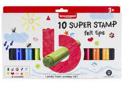 Stempelstift Bruynzeel Kids super set à 10 stuks assorti