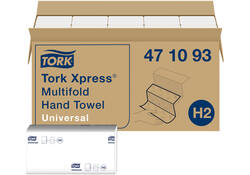 Handdoek Tork Xpress H2 multifold universal vouwhanddoeken 1 laags wit 471093