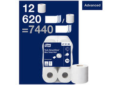 Toiletpapier Tork T9 Advanced SmartOne 2-laags 112m wit 472193