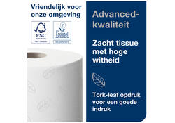 Toiletpapier Tork T9 Advanced SmartOne 2-laags 112m wit 472193