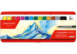 Plakkaatverf Caran d'Ache blik à 15 kleuren