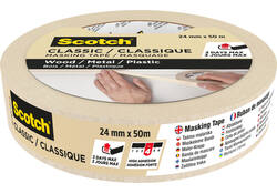 Afplaktape Scotch Classic 24mmx50m beige