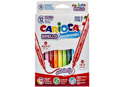 Viltstift Carioca Birello dubbelpunters assorti set à 12 stuks