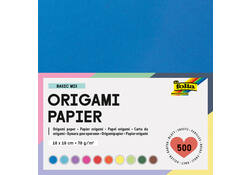 Origami papier Folia 70gr 10x10cm 500 vel assorti kleuren
