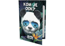 Uitnodigingen Panda 13.5x9cm