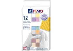 Klei Fimo soft colour pak à 12 pastel kleuren
