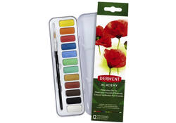Aquarelverf Derwent 12 kleuren assorti