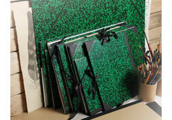 Tekenmap Canson 52x72cm kleur groen annonay sluiting met linten