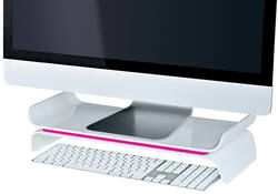 Monitorstandaard Leitz WOW Ergo verstelbaar roze