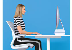 Monitorstandaard Leitz WOW Ergo verstelbaar blauw