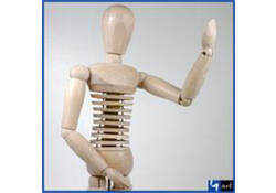 Ledenpop man Conda segmenten buigbaar torso 30 cm naturel
