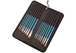 Kwasten set Conda synthetisch 16 stuks in etui