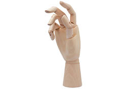 Ledenhand Conda rechts vrouw 25 cm naturel hout