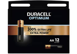 Batterij Duracell Optimum 200% 12xAA