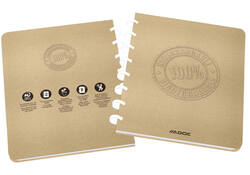 Schrift Adoc BIO A5 ruit 5x5mm 144 pagina's 90gr kraft