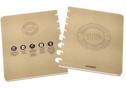 Schrift Adoc BIO A5 ruit 4x8mm 144 pagina's 90gr kraft