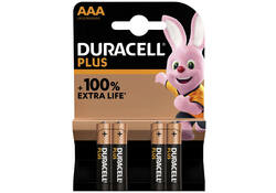 Batterij Duracell Plus 4xAAA