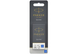 Inktpatroon Parker Quink uitwasbaar blauw blister à 10 stuks