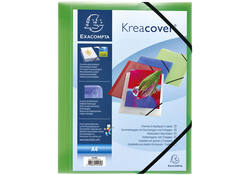 Elastomap Exacompta Kreacover A4 3 kleppen PP assorti