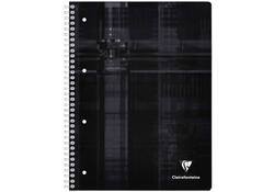Collegeblok Clairefontaine Studium A4+ ruit 5x5mm 4-gaats 80 pagina's assorti