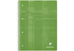 Collegeblok Clairefontaine Studium A4+ ruit 5x5mm 4-gaats 80 pagina's assorti