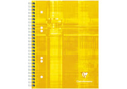 Collegeblok Clairefontaine Studium A5+ ruit 5x5mm 6-gaats 80 pagina's assorti