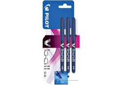 Rollerpen PILOT V-Ball 05 fijn blauw blister à 3 stuks