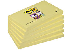 Memoblok Post-it 655 Super Sticky 76x127mm geel