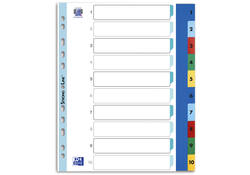 Tabbladen Oxford A4+ 11-gaats 1-10 PP kleur