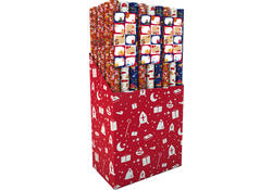 Inpakpapier sint 200x70cm set à 3 rollen + stickervel assorti