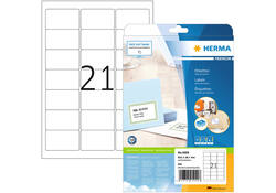 Etiket HERMA 5029 A4 63.5x38.1mm premium 525stuks wit