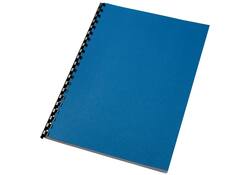 Voorblad GBC A4 lederlook met venster blauw 50stuks