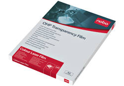 Overheadprojector transparanten Nobo voor kleurenlaserprinters 50 stuks