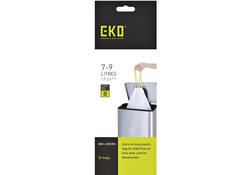 Afvalzak EKO MDPE type B met trekband 40x45cm 7-9L wit