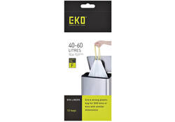 Afvalzak EKO MDPE type F met trekband 64x75cm 40-60L wit