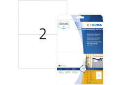 Etiket HERMA 4600 210x148mm folie wit 20stuks