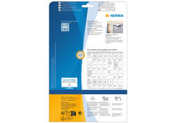 Etiket HERMA 4598 105x148mm A4 folie wit 40stuks