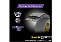 Duct tape Scotch Extremium no residue 18.2mx48mm grijs