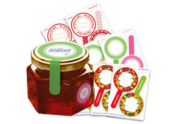 Etiket HERMA 15446 keuken new look rood