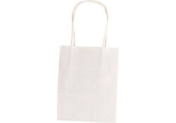 Tas met handvat Folia kraftpapier 110gr 12x15x5.5cm 20 stuks wit