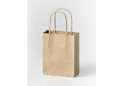 Tas met handvat Folia kraftpapier 125gr 12x15x5.5cm 20 stuks naturel