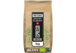 Koffie Douwe Egberts espresso bonen medium roast Organic en Fairtrade 1kg
