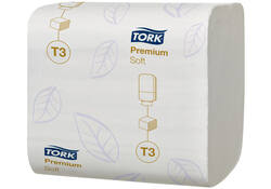 Toiletpapier Tork T3 gevouwen Premium Soft 2-laags 30x252vel 114273