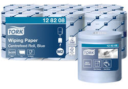 Poetspapier Tork M2 Advanced 1-laags 320m blauw 128208