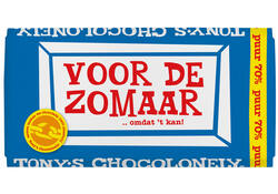 Chocolade Tony's Chocolonely puur zomaar reep 180gr
