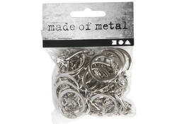 Sleutelhanger Creativ Company 23mm 25 stuks zilver
