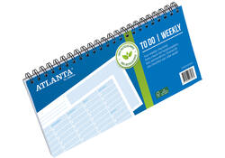 Things to do Djois Atlanta recycled papier Weekly 297x150mm 60vel 70gr landscape blauw